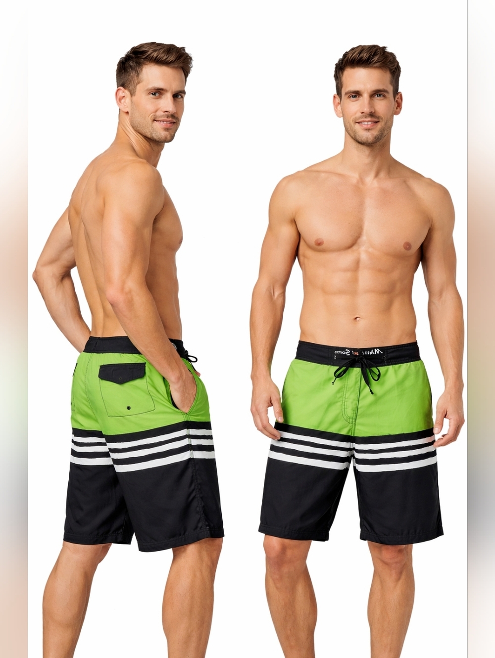 Maui & Sons Men's Swim Trunks Beach Surf Shorts Hawaiian Board Shorts 36” Waist